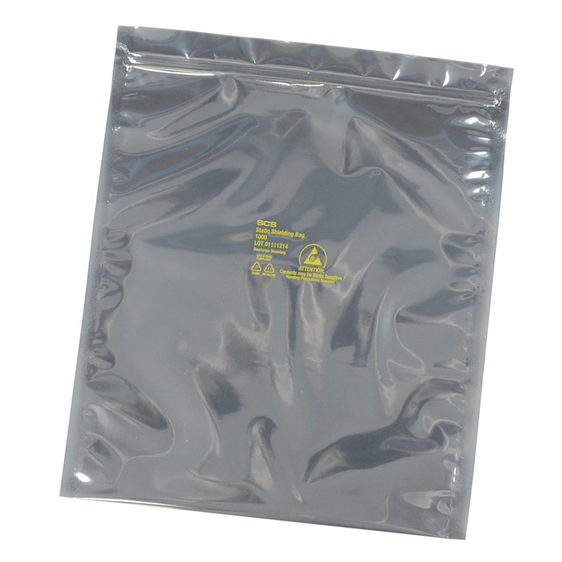 SCS 1000 Series Metal-In Static Shield Bag, Zip, 4 x 6